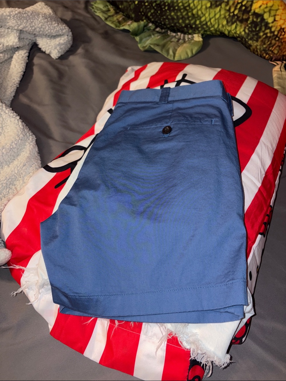 J. Crew Slate Blue Flat-Front Shorts